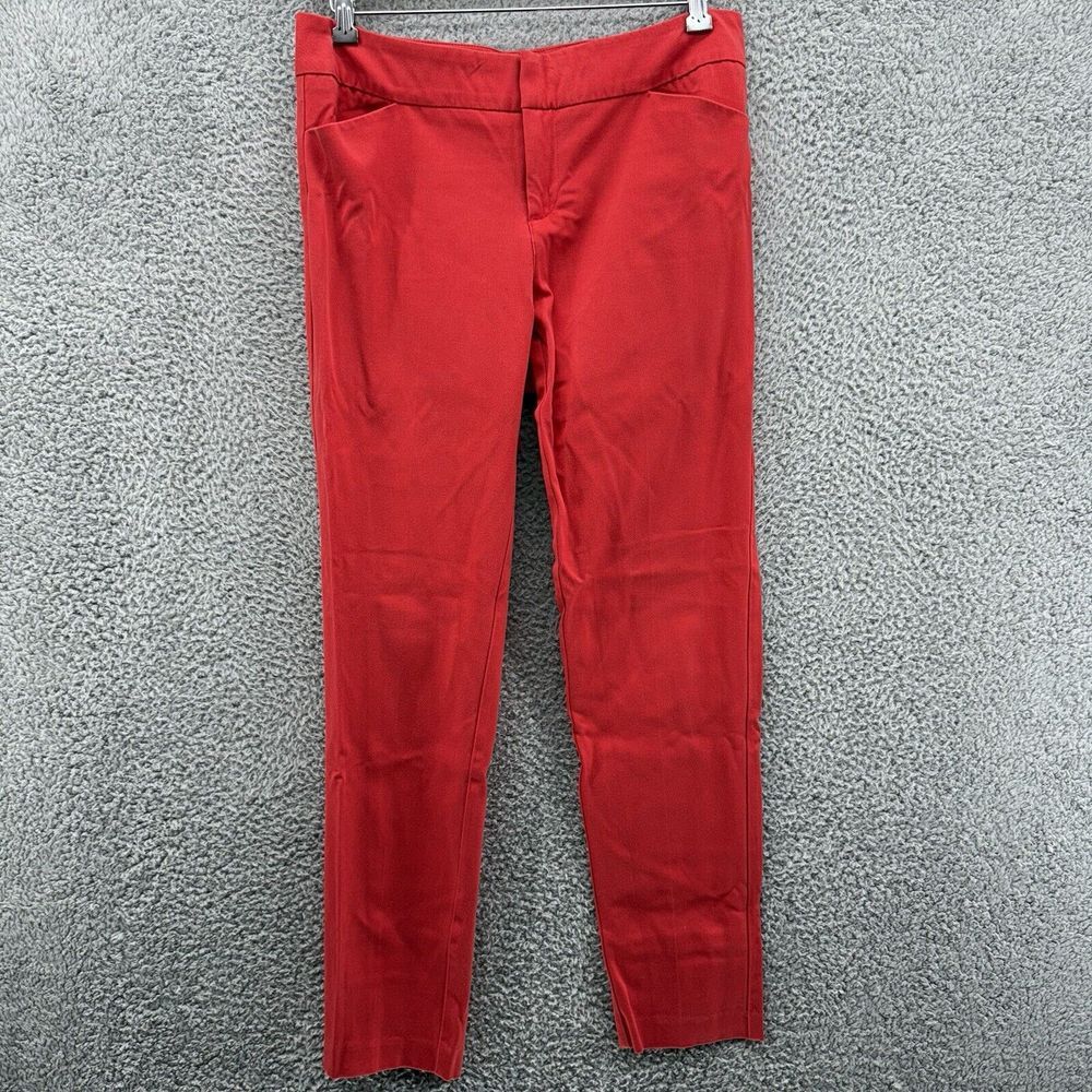 Cynthia Rowley‎ Red Denim Women's Pants Jeans Size 10 Dress Casual Mid Rise